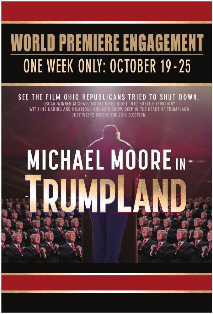 Poster of Michael Moore in Trumpland - Póster oficial