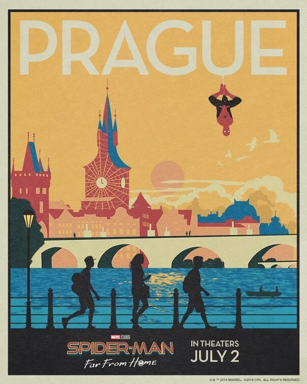 Poster of Spider-Man: Far From Home - Postal Praga