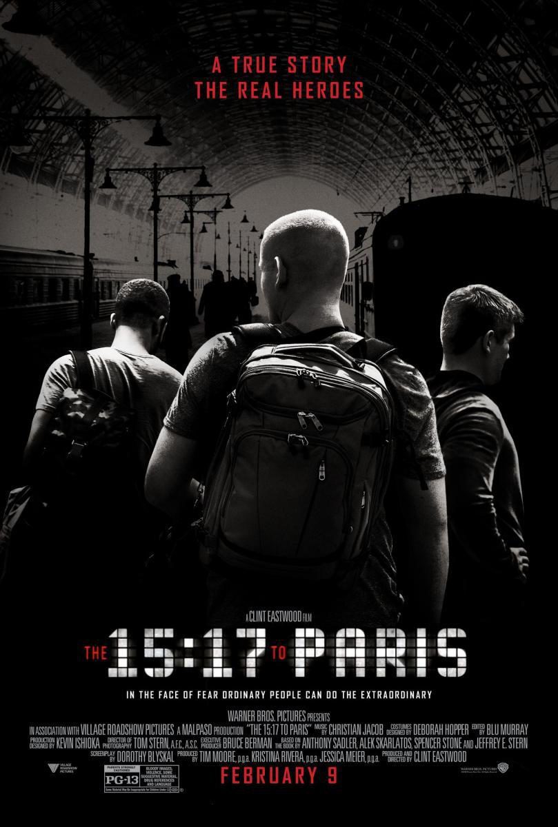 Poster of The 15:17 to Paris - Póster inglés