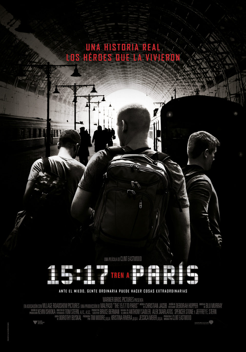 Poster of The 15:17 to Paris - Póster español