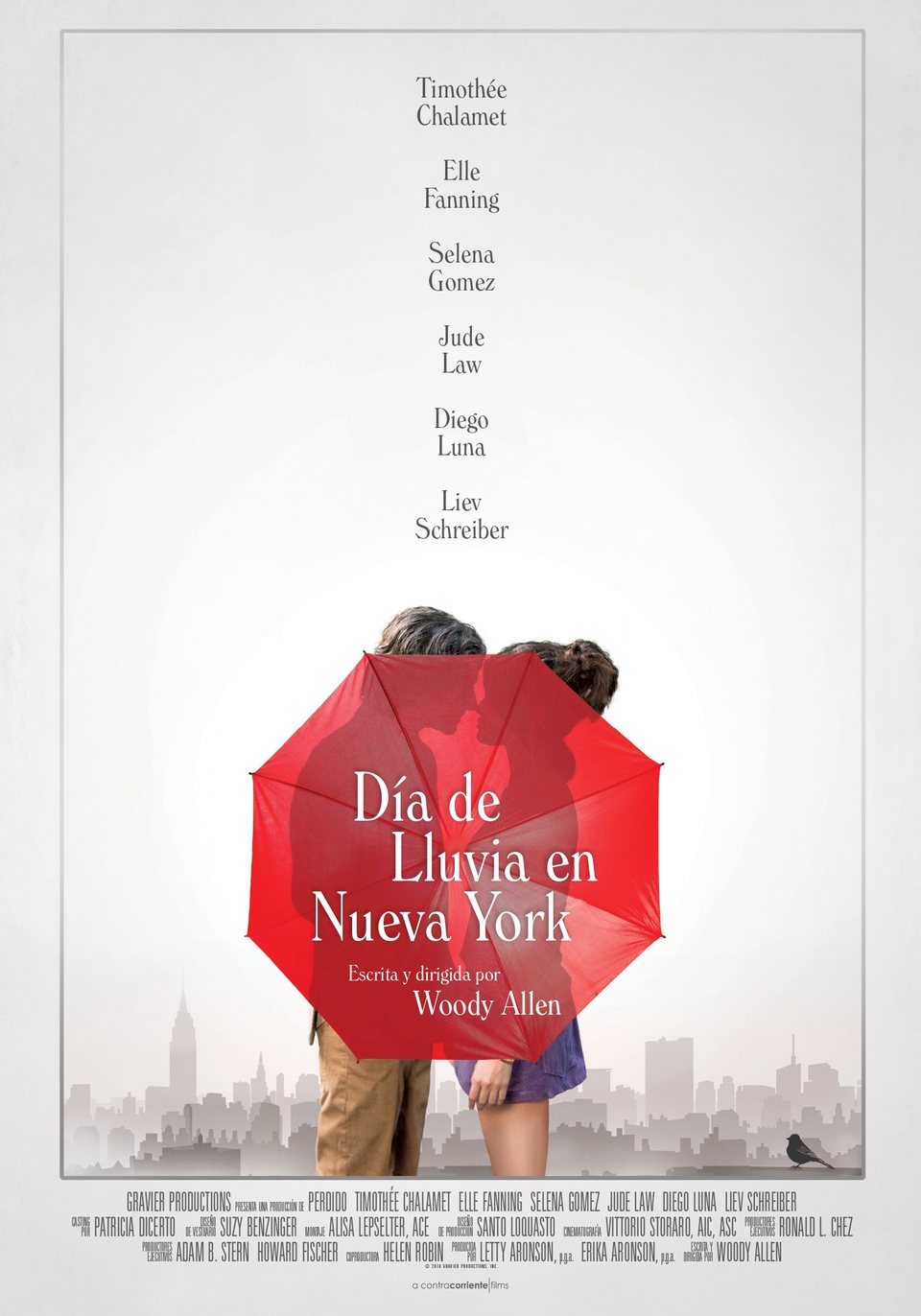 Poster of A Rainy Day in New York - Primer póster España