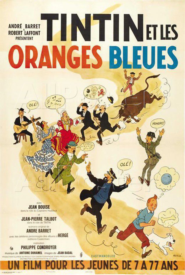 Poster of Tintin and the Blue Oranges - Francia