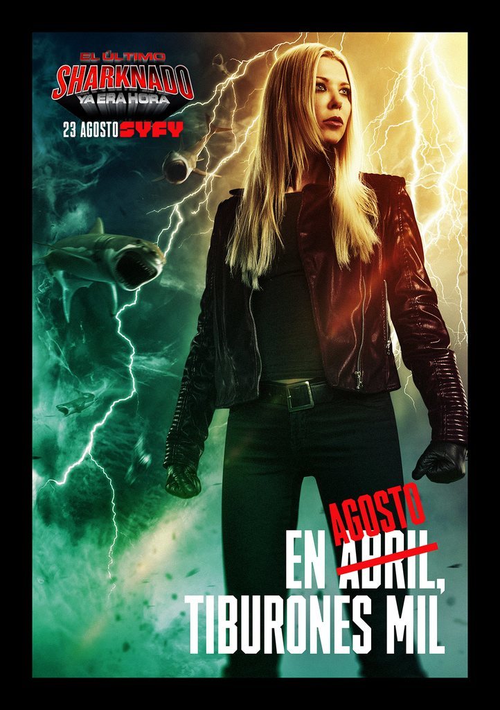 Poster of The Last Sharknado: It's About Time - Póster April Shepard