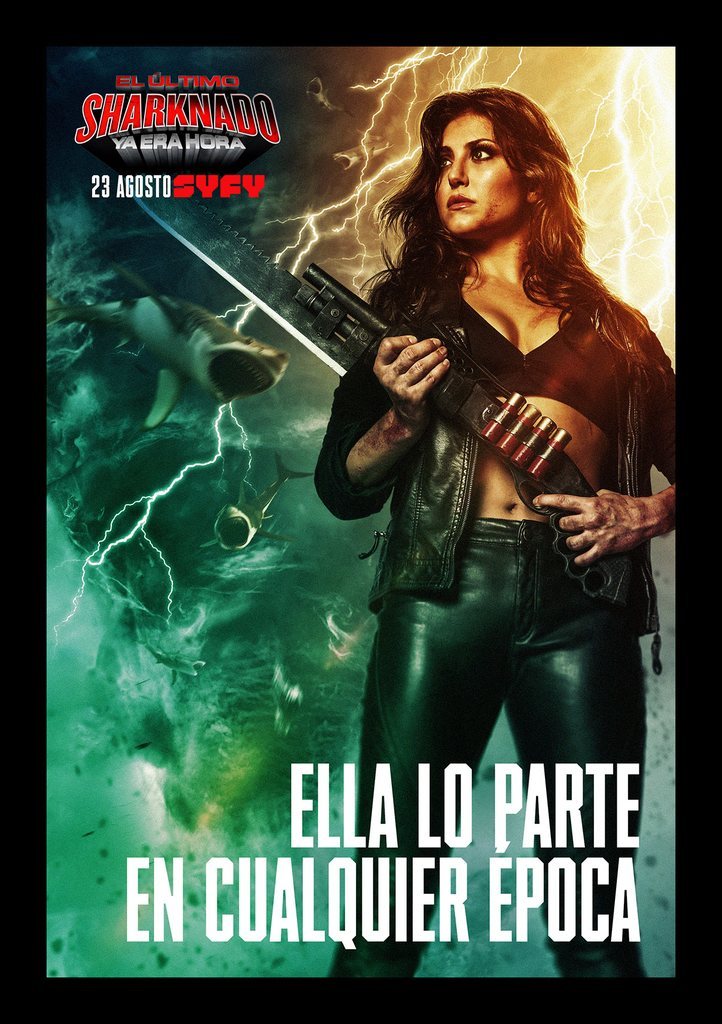 Poster of The Last Sharknado: It's About Time - Póster Nova Clarke