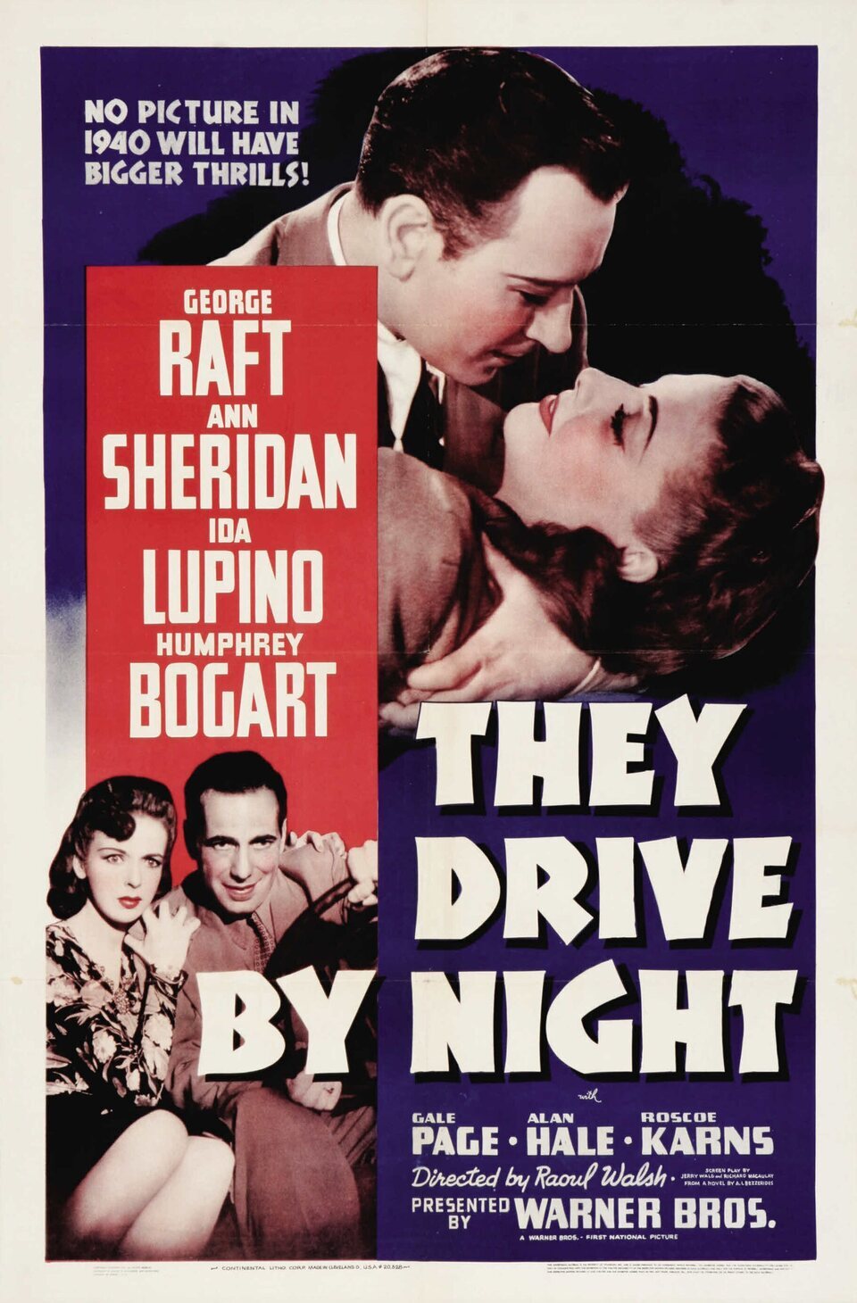 Poster of They Drive by Night - Estados Unidos