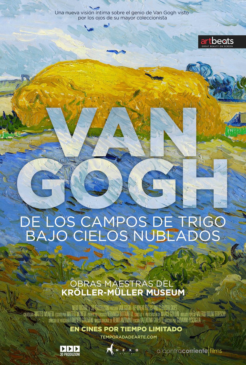 Poster of Van Gogh: Of Wheat Fields and Clouded Skies - Poster español 'Van Gogh de los campos de trigo bajo los cielos nublados'