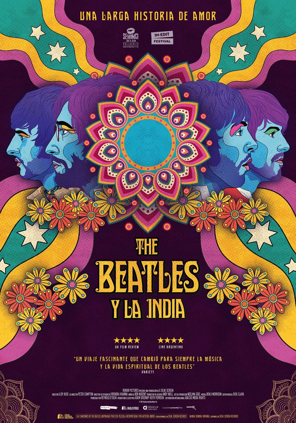 Poster of The Beatles and India - España