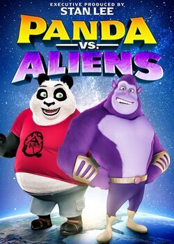 Poster Panda vs Aliens
