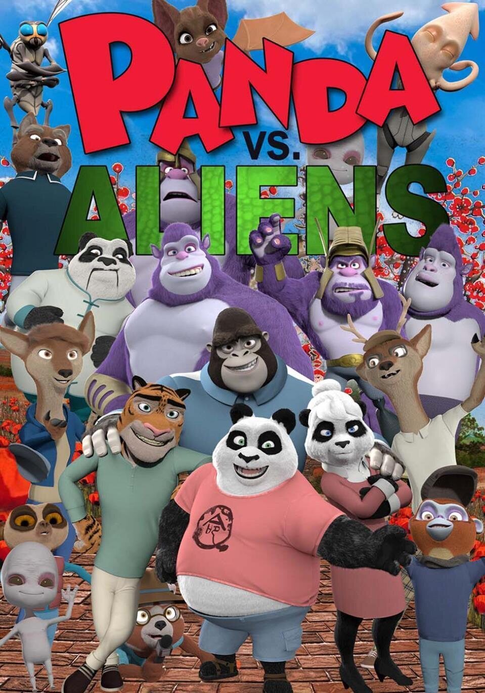 Poster of Panda vs Aliens - 