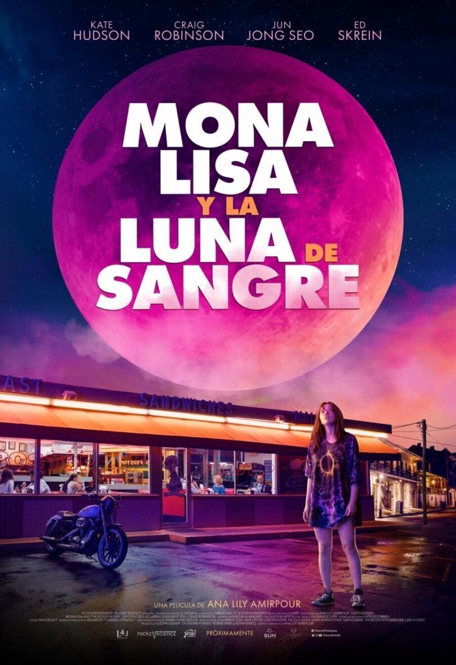 Poster of Mona Lisa and the Blood Moon - Mona Lisa y la luna de sangre