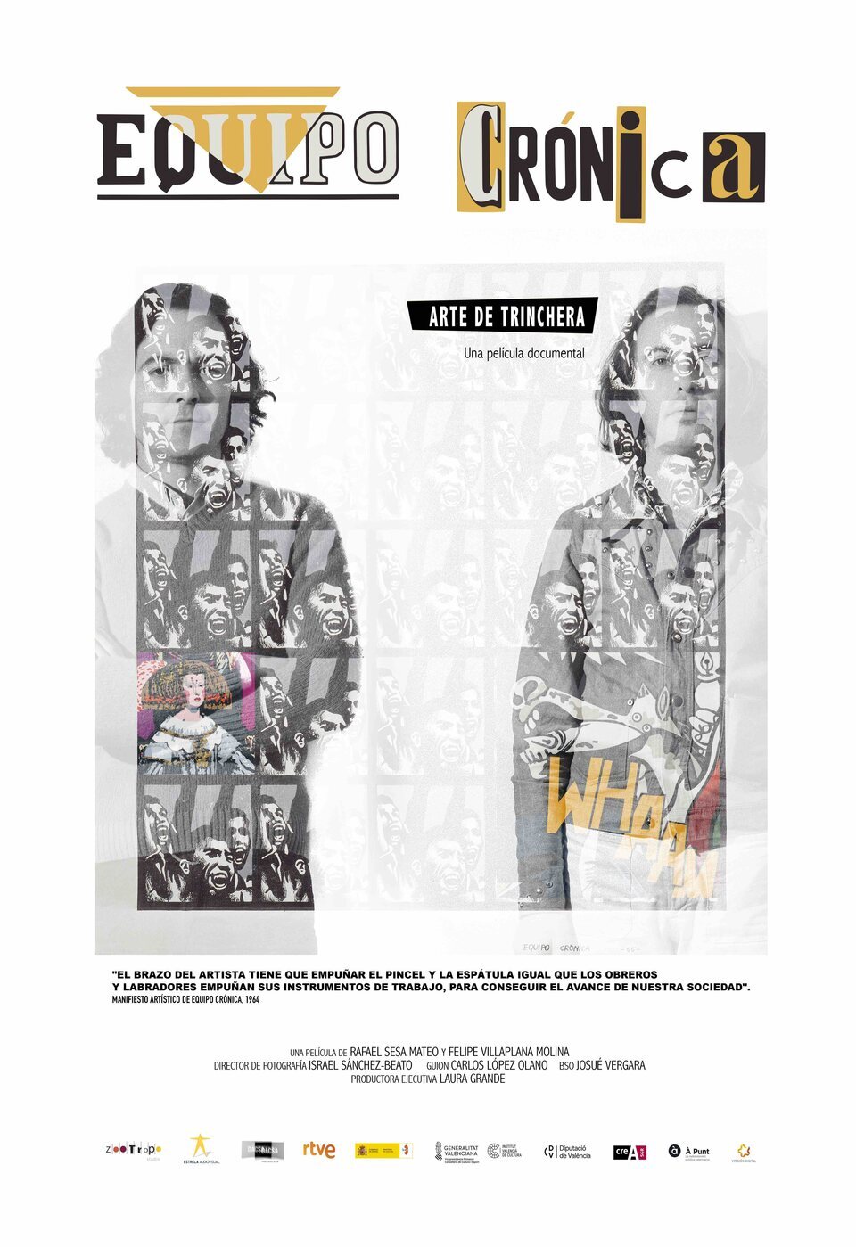Poster of Equipo Crónica. Art in the Trenches - Cartel 'Equipo crónica. Arte de trinchera'
