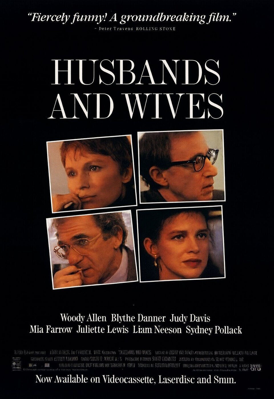 Poster of Husbands and Wives - Estados Unidos
