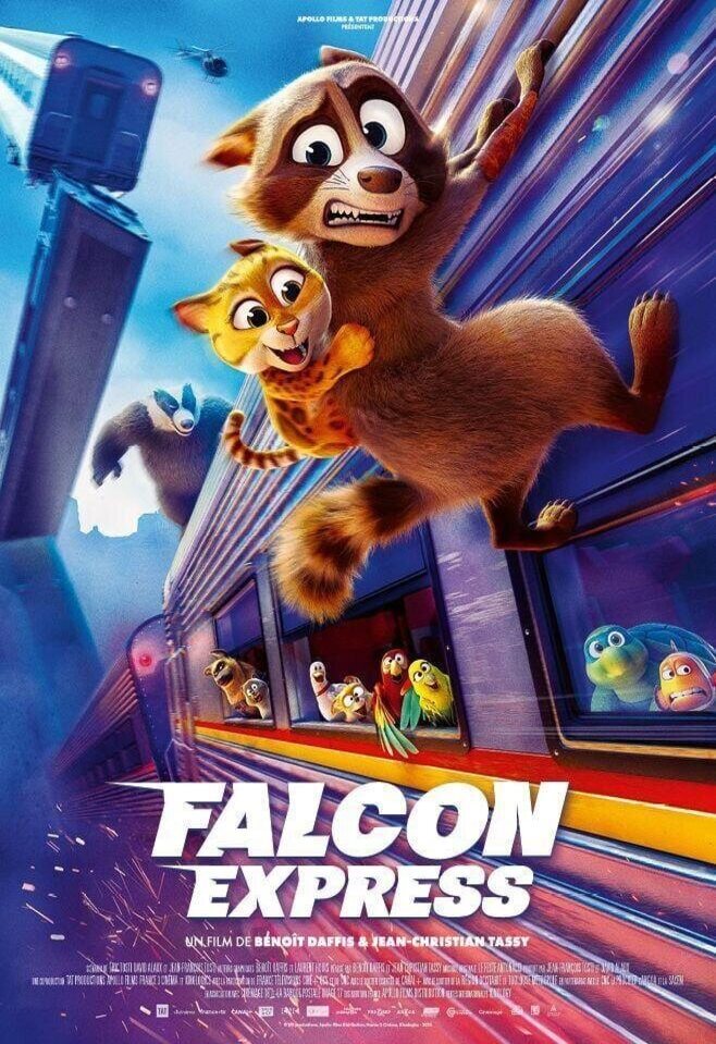 Poster of Pets on a Train - Portada 'Falcon Express' Francia