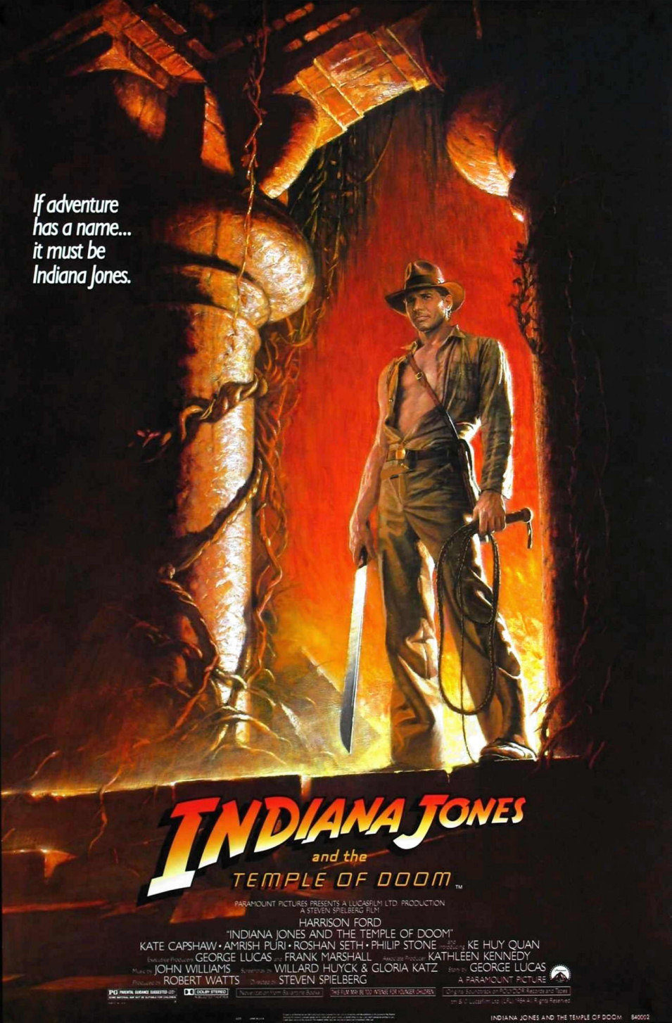 Poster of Indiana Jones and the Temple of Doom - Estados Unidos