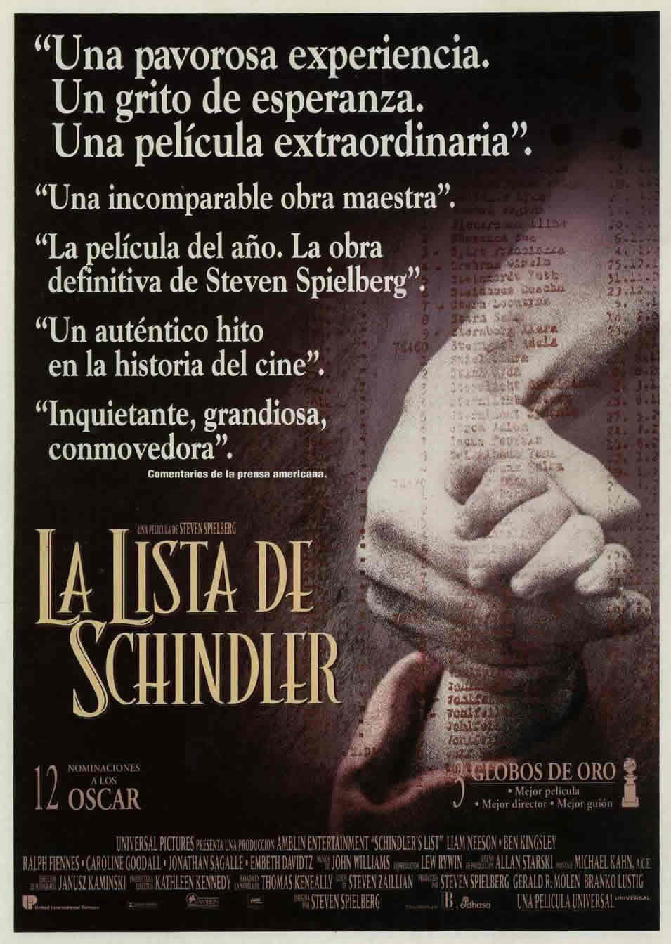 Poster of Schindler's List - España
