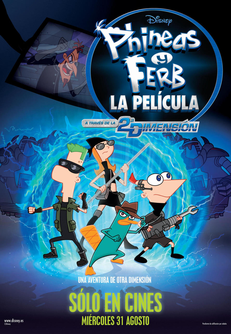 Poster of Phineas and Ferb The Movie: Across the 2nd Dimension - In Fabulous 2D - España