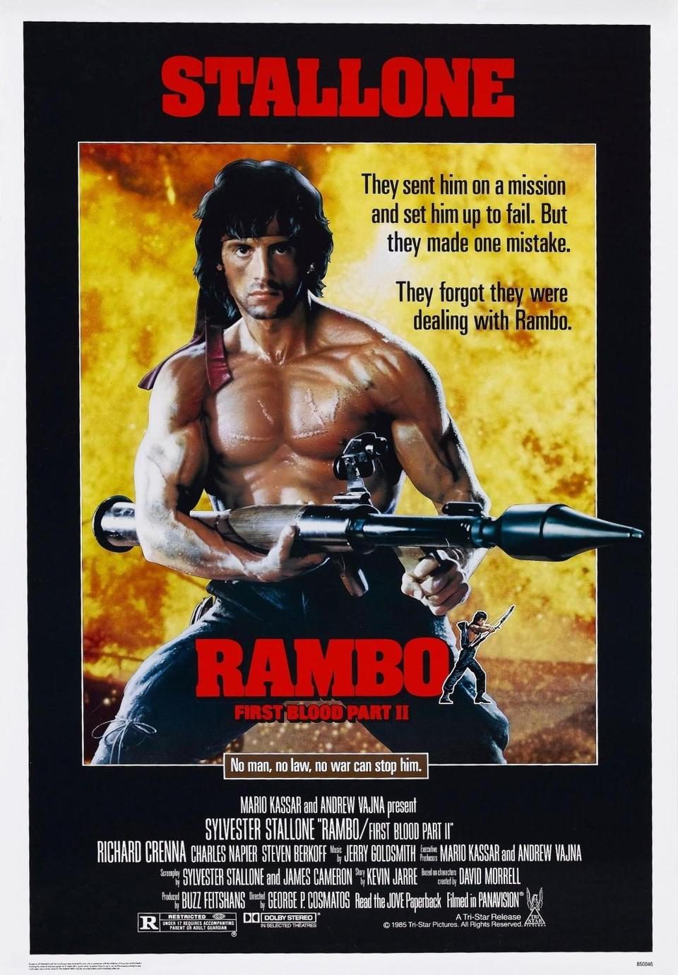Poster of Rambo: First Blood Part II - Estados Unidos