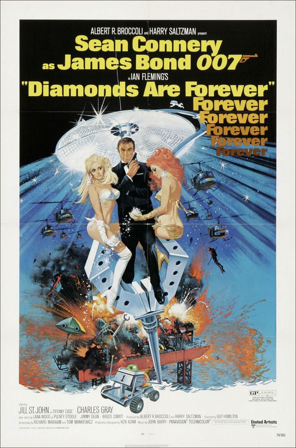Poster of Diamonds Are Forever - EEUU
