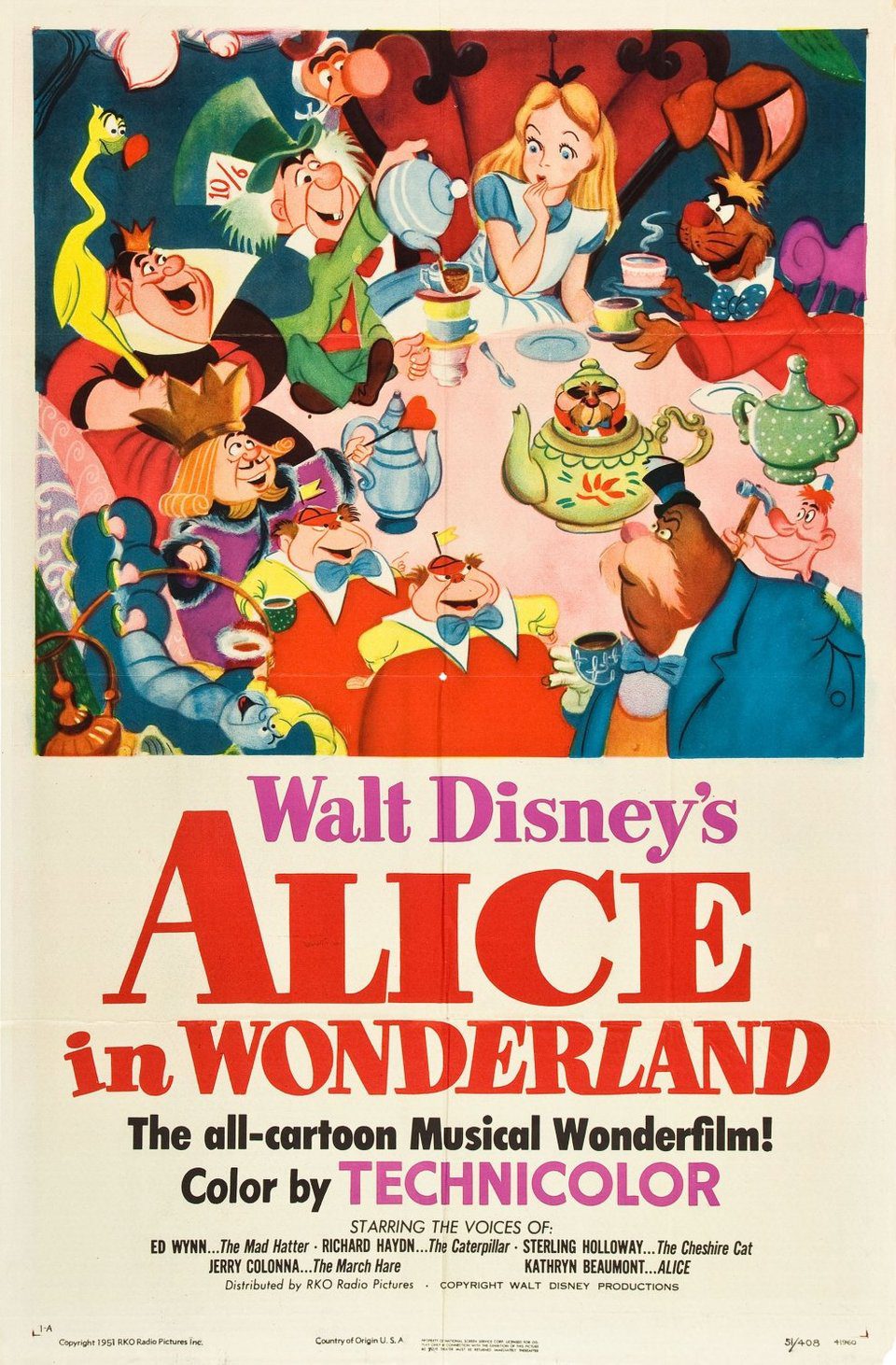 Poster of Alice in Wonderland - EEUU