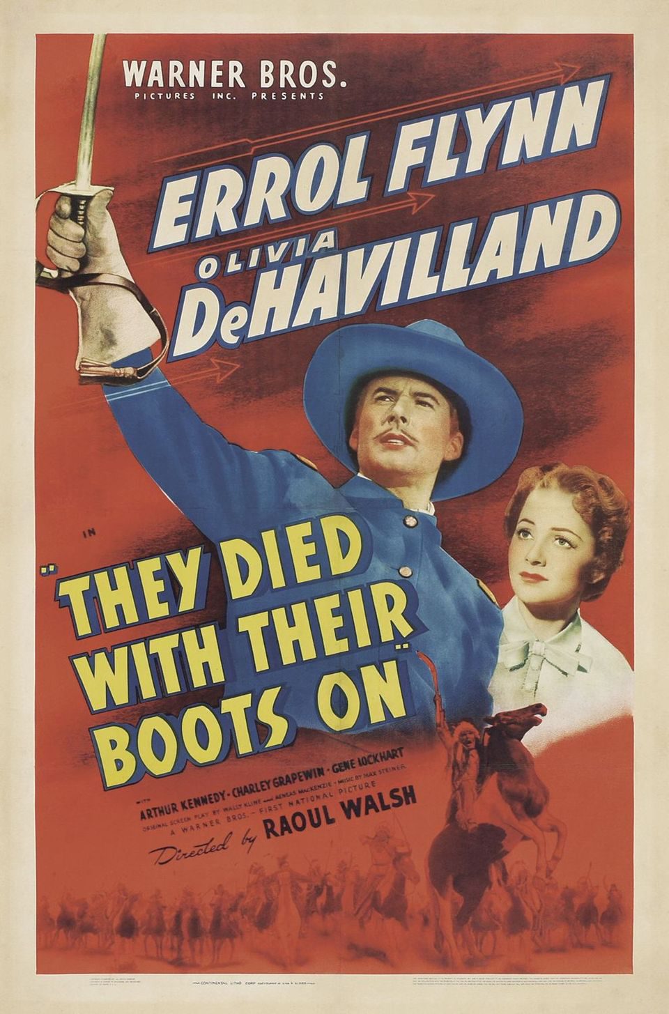 Poster of They Died with Their Boots On - EEUU