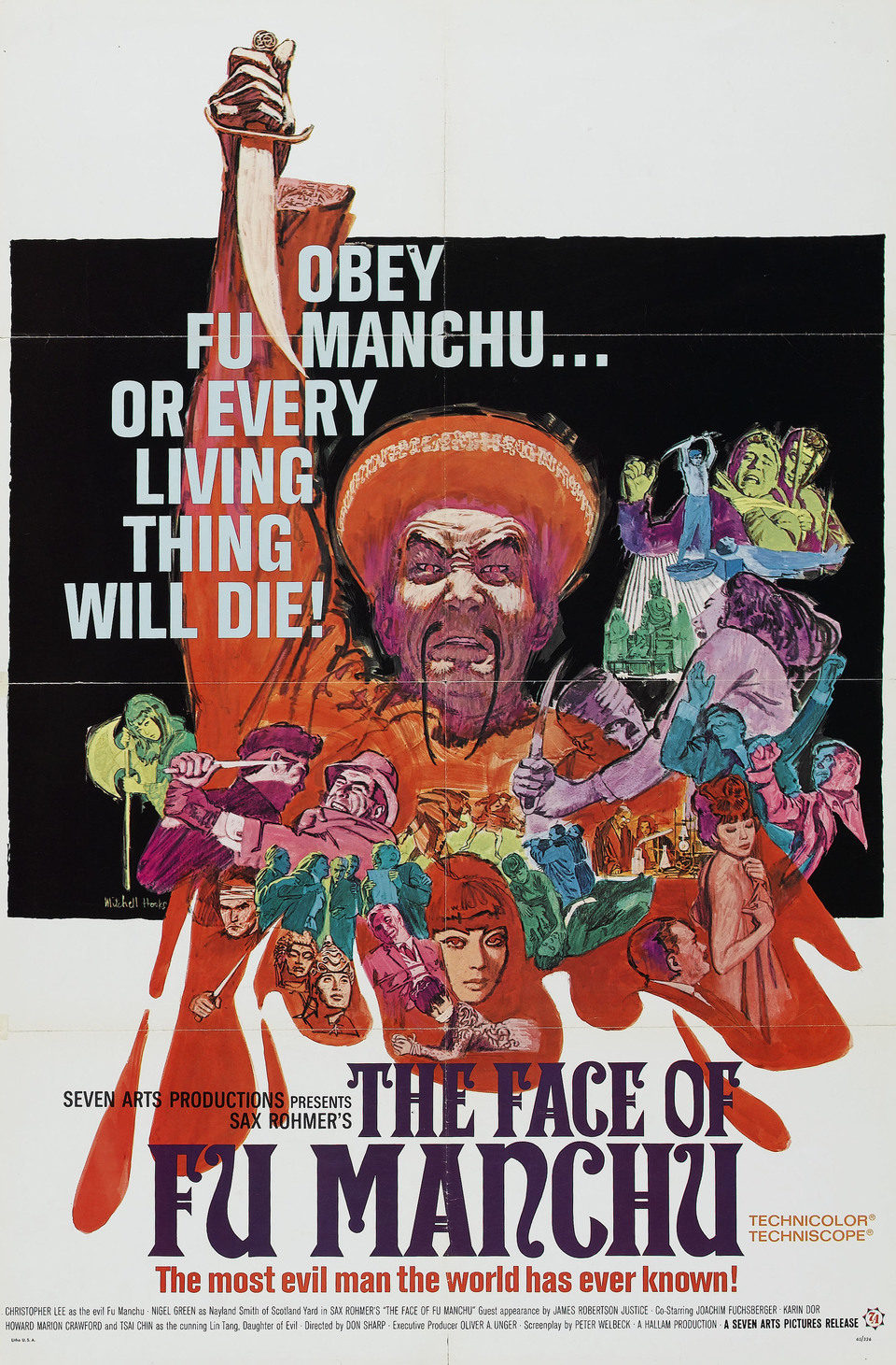 Poster of The face of Fu Manchu - Reino Unido