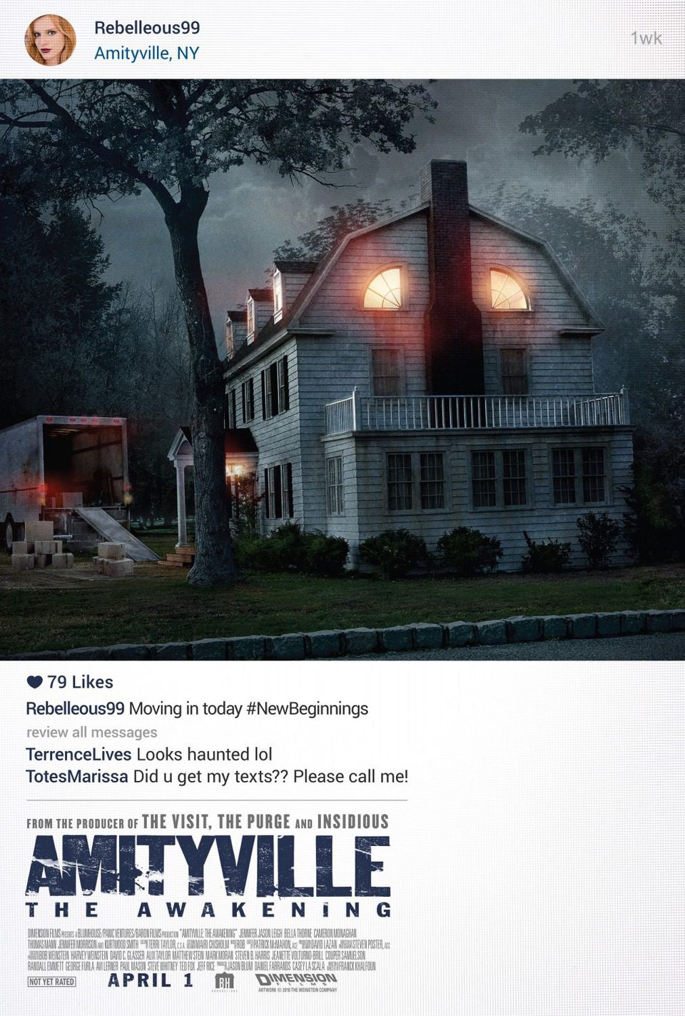 Versión Redes sociales poster for Amityville: The Awakening