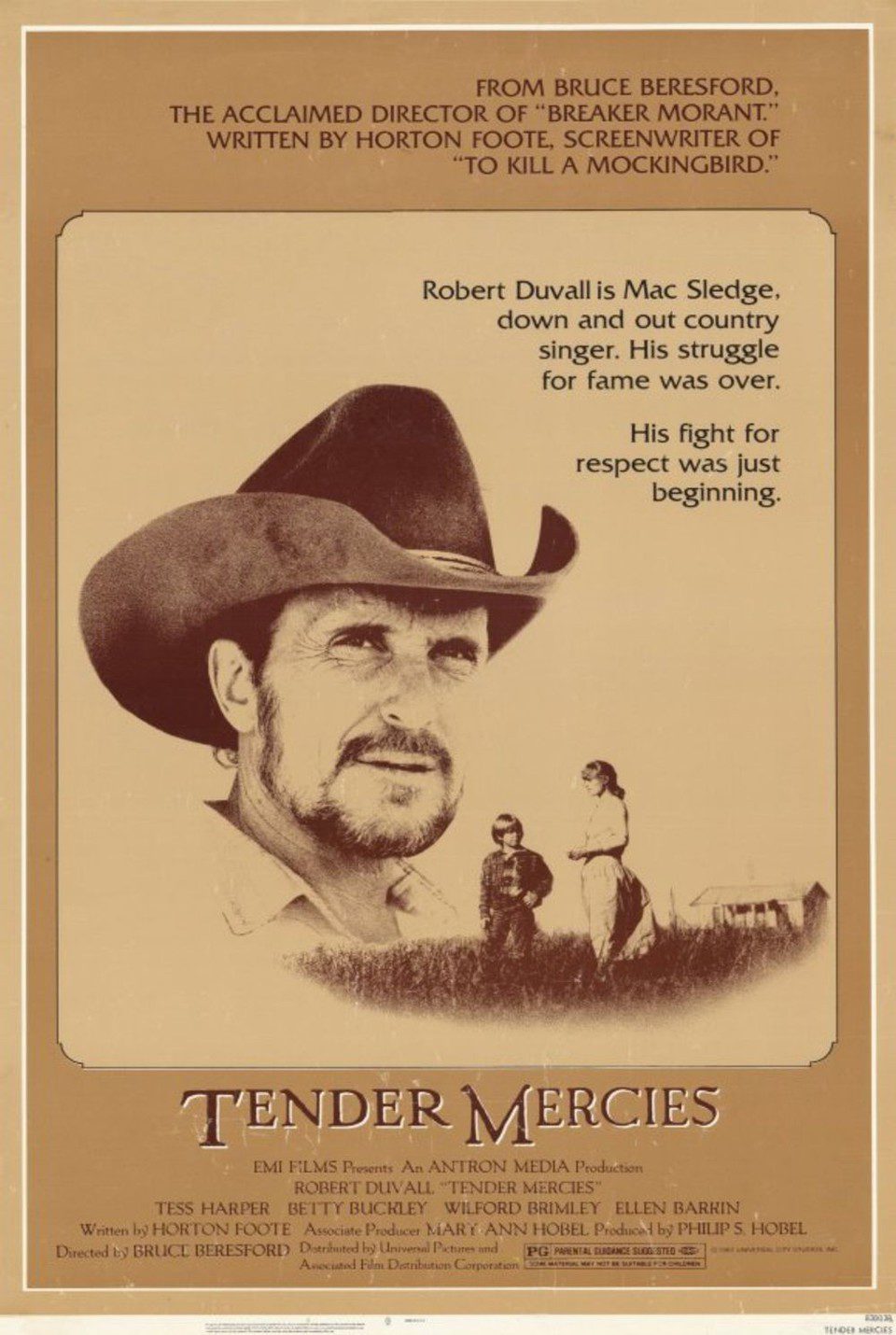 Poster of Tender Mercies - Estados Unidos
