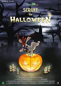 Poster Scruff en Halloween
