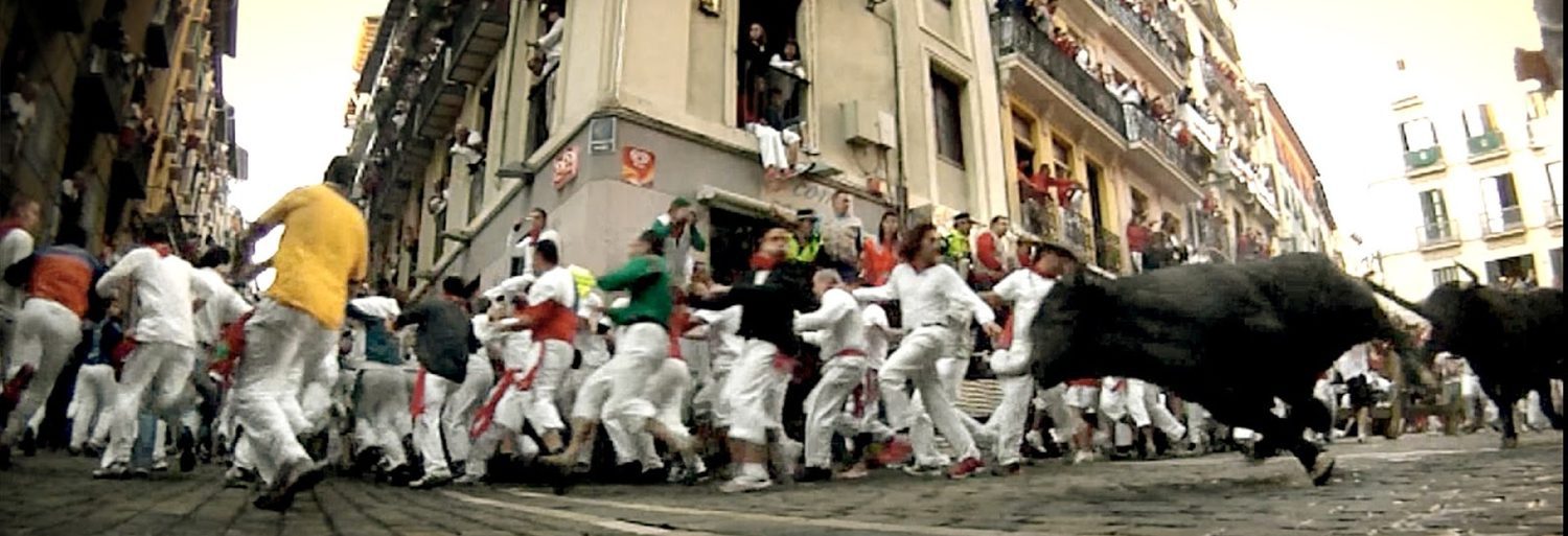 Bull Running in Pamplona