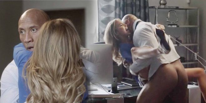 Dwayne Johnson naked in 'Ballers'