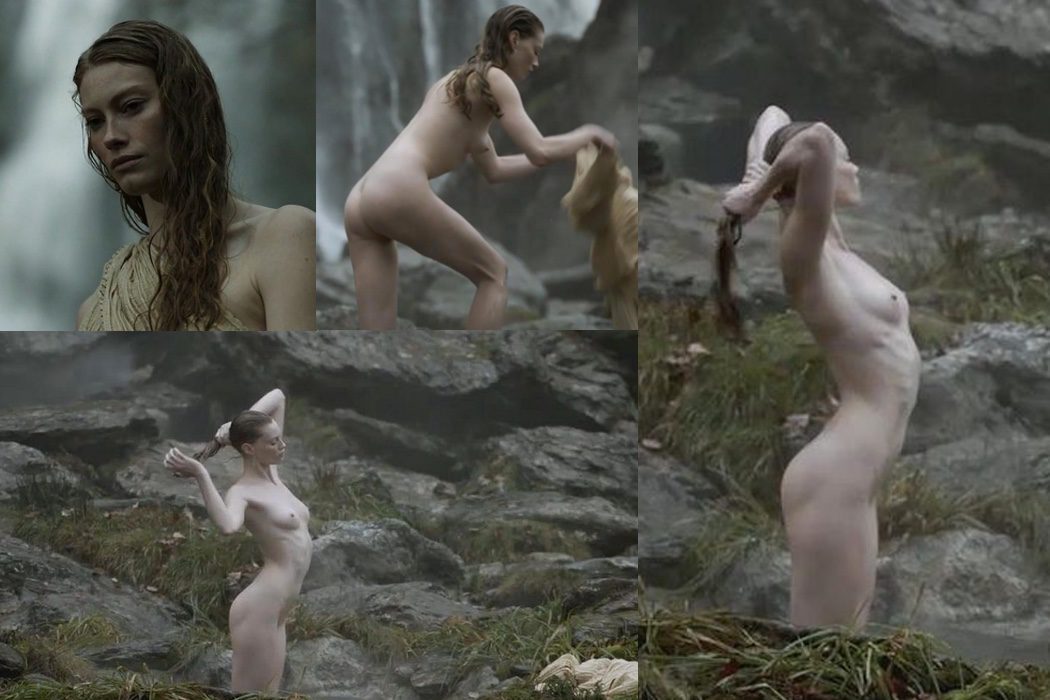 Alyssa Sutherland completely naked in 'Vikings'