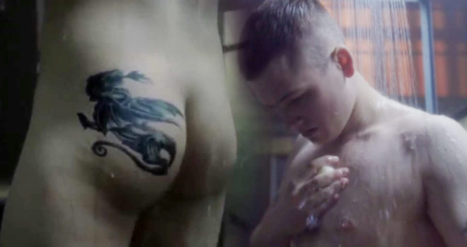 Taron Egerton naked in 'The Smoke'