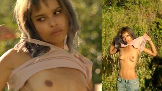  Zoë Kravitz naked shows her tits in 'The Road Within'