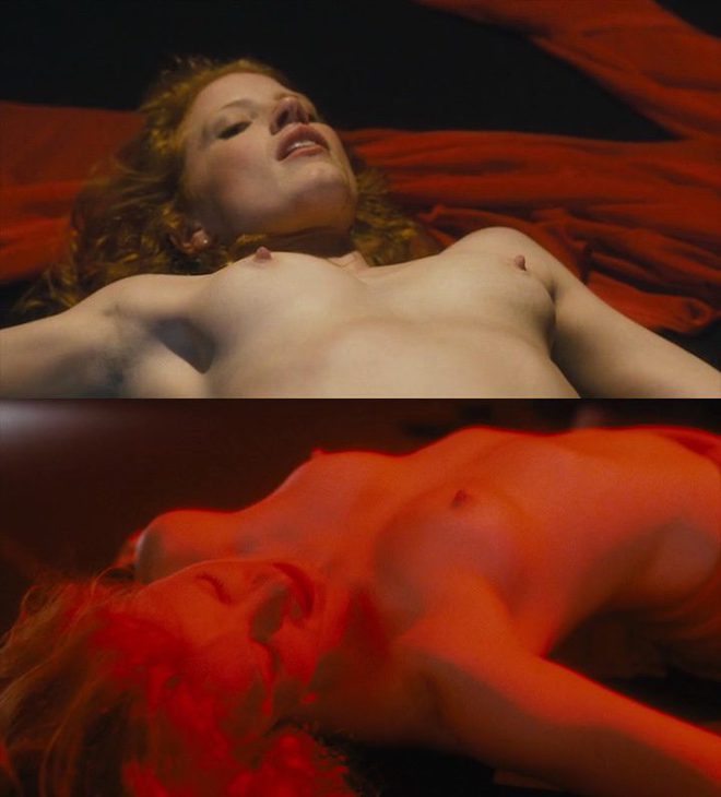 Jessica Chastain naked shows her tits in 'Salomé'