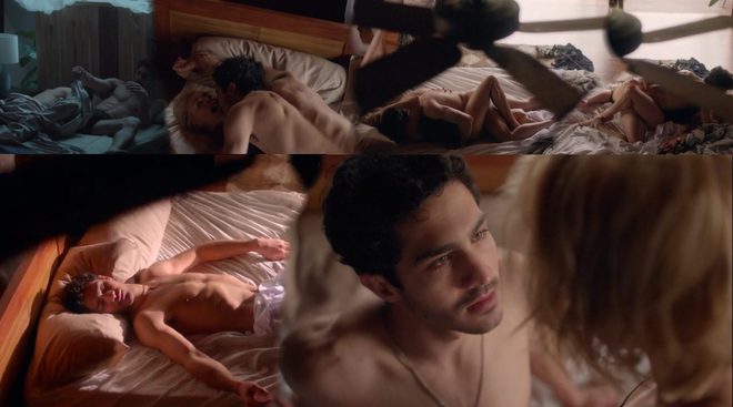 Chino Darín totally naked and having sex with Belén Rueda in 'La Embajada'
