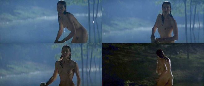 Jodie Foster totally naked shows her tits and her bottom in 'Nell'