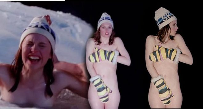 Felicity Jones totally naked in 'Chalet Girl'