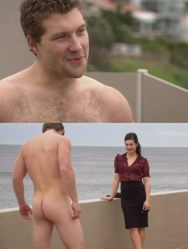 Jai Courtney naked showing his ass in 'Packed to the Rafters'
