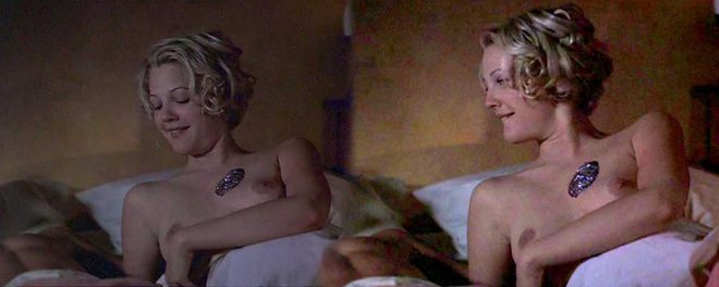 Drew Barrymore naked in 'Boys on the Side' shows her boobs