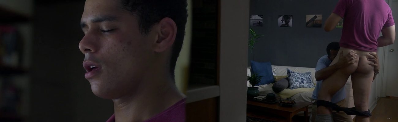 Charlie Bennett naked shows his ass in 'The Happy Sad' while is having oral sex
