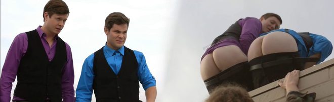 Adam Devine and Anders Holm naked shows their ass in 'Workaholics'