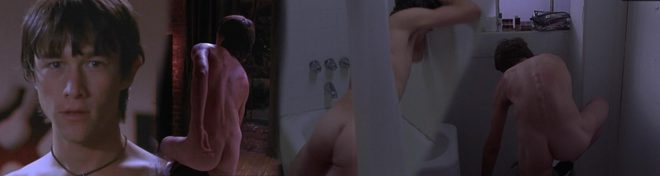 Joseph Gordon-Levitt completely naked shows his ass in 'Mysterious Skin'