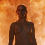 Emilia Clarke completely naked shows her boobs in 'Game Of Thrones'