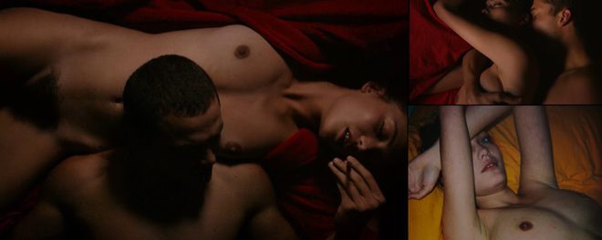 Aomi Muyock completely naked in 'Love'
