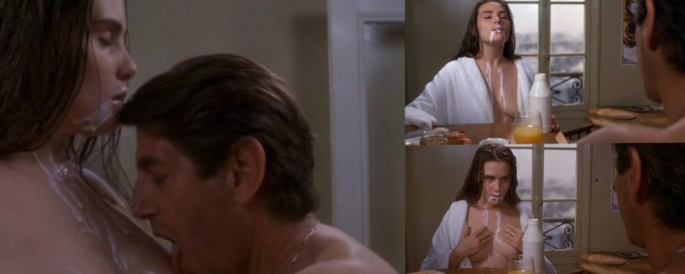 Emmanuelle Seigner gets naked and shows her boobs in 'Bitter moon'