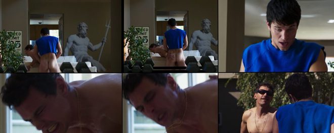 Keegan Allen shows her ass while having sex with James Franco in 'King Cobra'