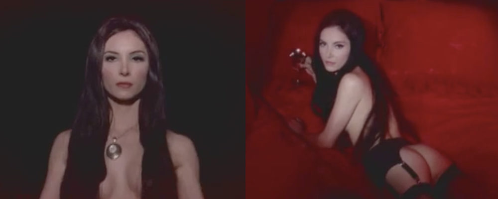 Samantha Robinson in underwear in 'The Love Witch'