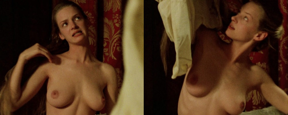 Uma Thurman shows her tits in 'Dangerous Liaisons'
