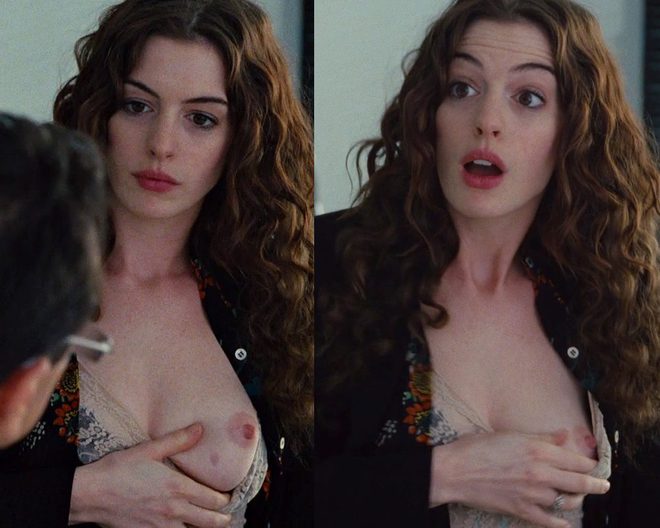 Anne Hathaway shows her tits in 'Love & Other Drugs'