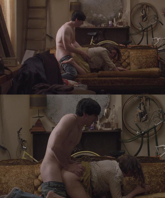 Adam Driver y Lena Dunham having sex in 'Girls'